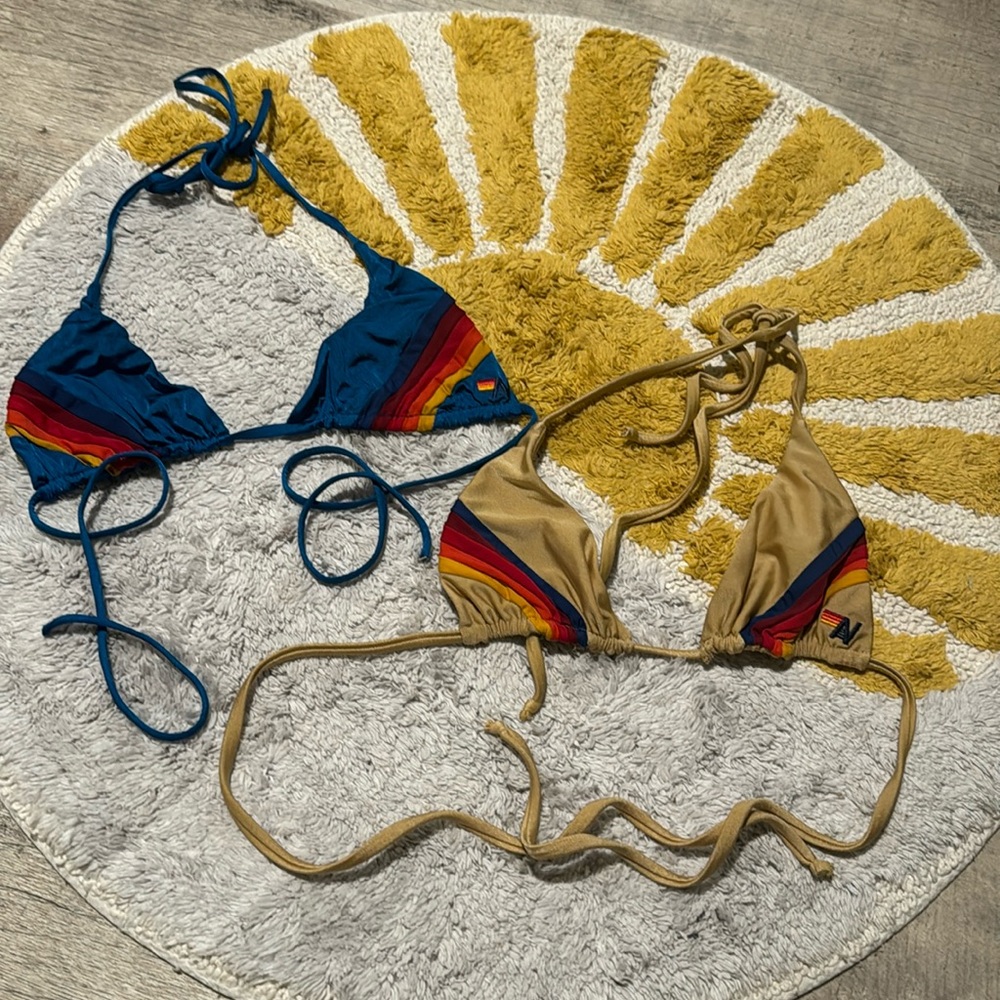 2 Aviator Nation Bikini tops Both Small